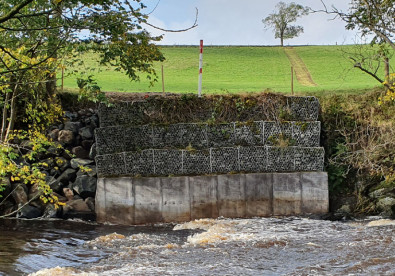川保護用 1m × 1m × 1m のガイビオンボックス