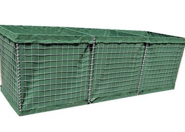 保証および防衛壁のための低炭素の鋼線の網のGabion箱HESCOの防御システム