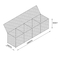 石は六角形ポリ塩化ビニールを塗ったGabion箱のレノのマットレス2x1x0.5におりに入れる