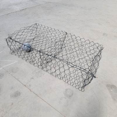 河川防衛のための六角網ガビオンバスケット 簡単に設置するワイヤー網コンテナ