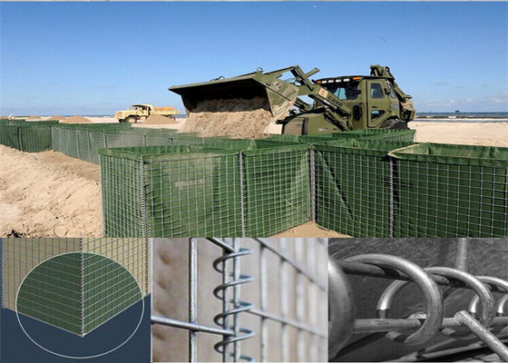 ISO COCは防御的な障壁に溶接した装置の護岸のためのGabionのバスケットを電流を通した