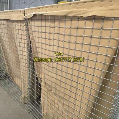 Modern Rapidly Deployable Gabion Defensive Barrier with Galvanized Wire for Explosion-Proof Military Fortification