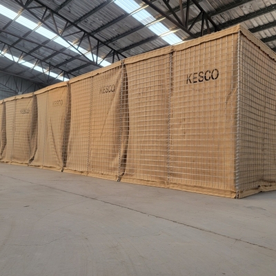 砂で満たされたガビオン Hesco ブラスト壁封じ込め軍用バリア ブラスト壁
