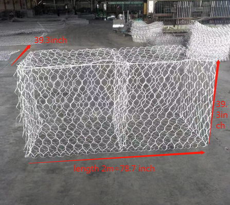 建築現場のプロジェクトのための標準1x1x2m 3.05mm 80x100mm Gabionワイヤー バスケット