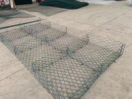 6X2X0.3Mは川の壁の構造のための金網のGabionの六角形のマットレスに電流を通した