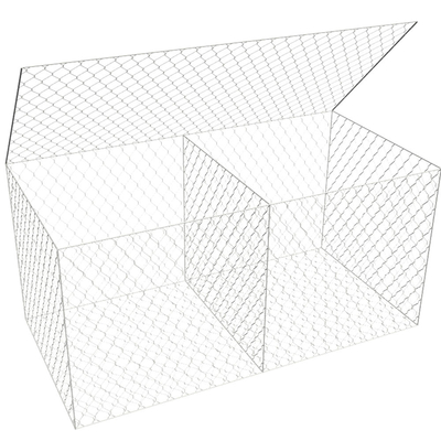 二重ねじられたHDGは8x10cmに電流を通したGabionのバスケットが満たされたワイヤーおりに投石する