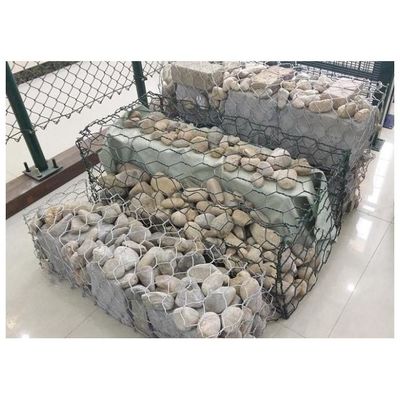 ガルファンコート亜鉛メッキ石積用かご / L型擁壁・海岸保護用ダブルツイスト六角金網バスケット