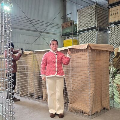 ミル 1 防御壁 ヘスコ壁 熱付 溶接網 プリファブリック 防水 軍事要塞 組み立てが簡単