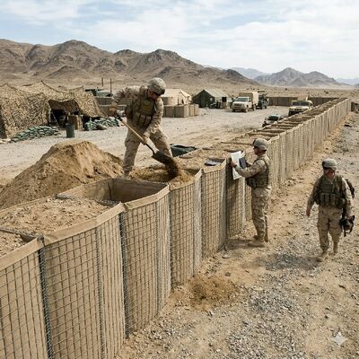 防御バリア 3 "X3" 溶接鋼蛇籠土嚢要塞洪水境界セキュリティ保護壁