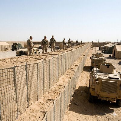 防衛砂防爆ケージ価格セキュリティエコバスティオンバリア溶接蛇籠ボックス防爆ケージ