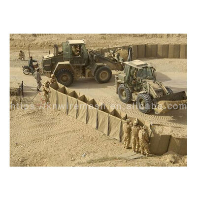重厚の電磁鉄線網 砂を埋めるミル10 防御壁壁 HESCO 軍事壁