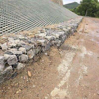 ガルファン+PVCコーティングガビオンボックス 川岸壁保護フェンス