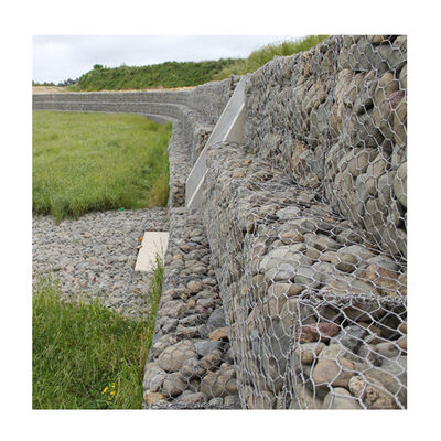 8*10cm Galvanized Pvc Coated Gabion Box Hexagonal Woven Stone Filled Gabion Basket