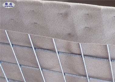 砂および地球によってHescoの満たされた軍の障壁は並んだGeotextileとのGabionを溶接しました