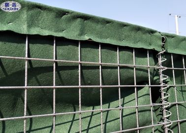 軍のHescoの要塞の保護のための砂によって満たされる障壁の擁壁