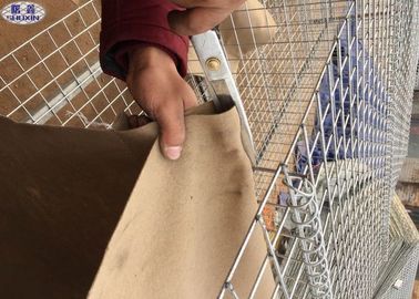 5mmワイヤー砂は障壁の製造のためのGeotextileによって並べられたHesco袋を満たしました