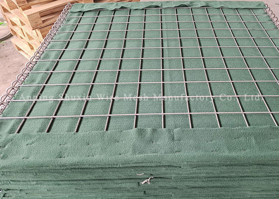 軍隊の擁壁のためのGalfanの軍の溶接された網Hesco Gabion