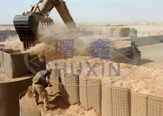 GeotextileのGabion Galfanミル19の砂は障壁の守勢を満たした